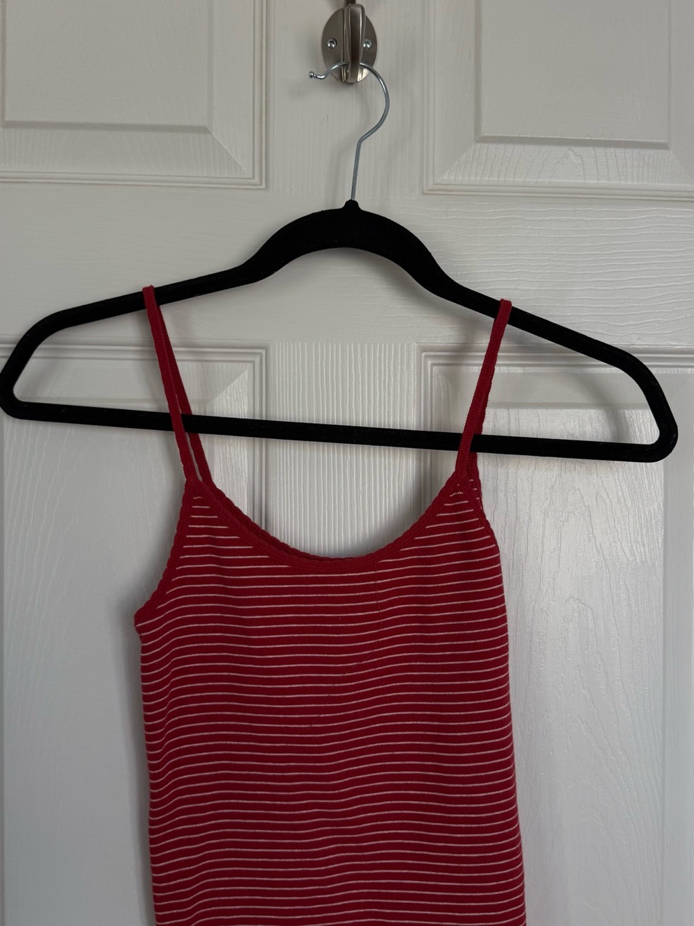 New W/O Tags One Size Spaghetti Strap Red Striped Tank Top❤️